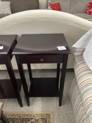 Tall Dark End Table