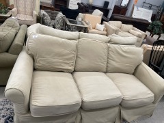 Tan Slipcover Couch
