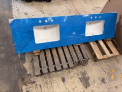 Double Sink with Marble Countertop 84\