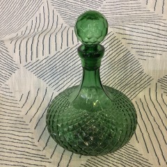 Mid-Century Modern Italian Green Bottle