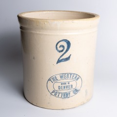 Western Pottery Co. 2-Gallon Stoneware Crock - Denver, Colorado