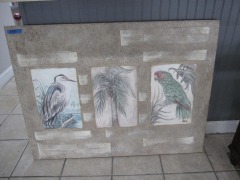 Very Nice Parrot, Palm, Egret Picture.