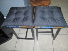 Set Of 2 Chairs\/Stools With Cushions. $19 Each. Can Be Sold Separately Or As A Set.