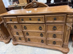 Ashley 9-drawer Carved Wood Dresser W\/Mirror