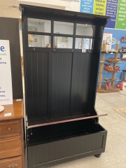 Blk & Tan Entry Bench w\/ hooks