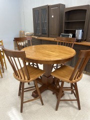 HiTop Table w Leaf & 4 Chairs