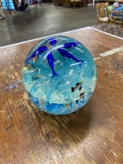 Murano Style Art Glass Aquarium Paperweight