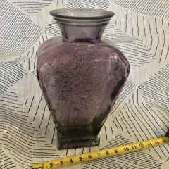 vintage amethyst glass vase