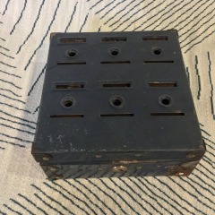 Vtg Home Budget Bank Metal Money Box Savings Bank Metal