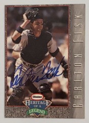 LE- Carlton Fisk Signed MLB Trading Card