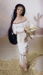 Native American Porcelian Doll, \u201cSwirling Waters\u201d by Tom Francirek