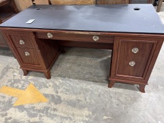 Wood Computer Desk\/silver knobs