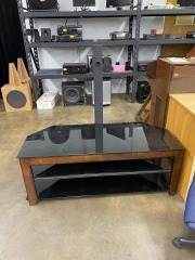 Black Glass Tv Mount Entertainment Center