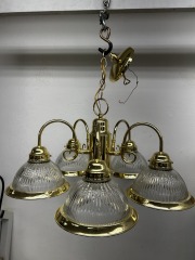 5-Light Gold Dinette Chandelier