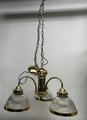 3-LIght Gold Dinette Chandelier