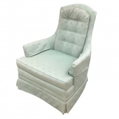 Tiffany Blue High Back Uph. Chair