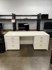 White Laminate Chic Desk