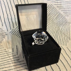 Godinger Shannon Crystal faux diamond ring paperweight
