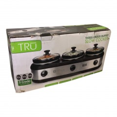 TRU Three Crock Buffet Slow Cooker