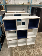 9 Space White Cubby Unit