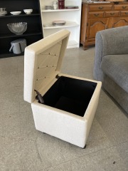 Linen Ottoman w\/ Storage