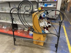 Metal Nouveau Style Full Headboard