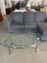 Oval Glass Top Coffee table