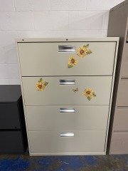 Lateral Hon Sunflower Four Drawer Filing Cabinet
