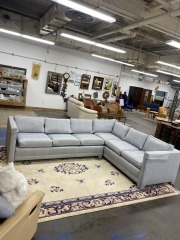 Powder Blue Sleeper Sectional (No Delivery)