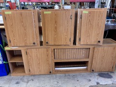 Light Wood Cabinet Set