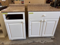 White Kitchen Cabinet Set (2)