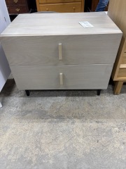 Modern Grey 2 Drawer Accent Table