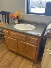 Oak Vanity w\/sink top