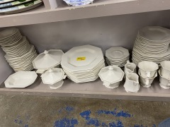 Independence Ironstone White Dishware (Set of 90)