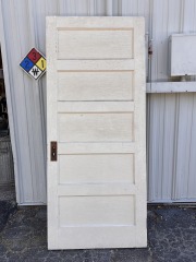Antique 5-Panel Hollow Core  Wood Door  35 5\/8\
