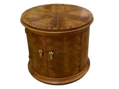 Henredon Drum Side Table W\/2 Doors