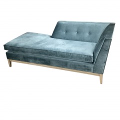 Local Famous Maker Blue Velvet Chaise