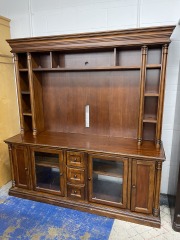 Large Farmhouse Wood Entertainment Unit