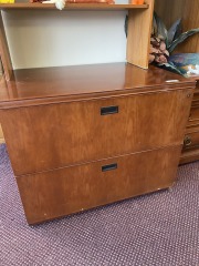 Gunlocke Cherry Wood Filing Cabinet