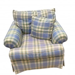 Green\/Yellow Plaid Armchair