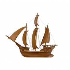 Vintage Silhouette Sailing Ship