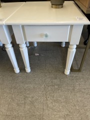 White End Table w\/ Drawer