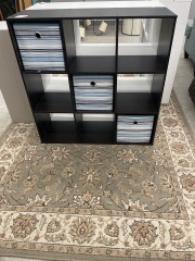 9 Space Blk Cubby w\/ inserts