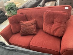 Red Plush Love Seat