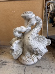 RARE Vintage Concrete Bird Bath Pedestal