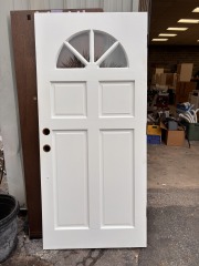 Half-Moon Exterior Wood Door 36\