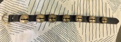 5 Bells Snap Sleigh Bell Strap Solid Brass 1-1\/2\