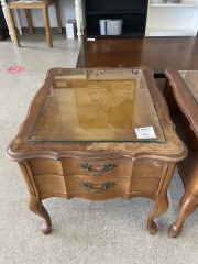 Glasstop Rectangle End Tables