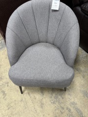 Grey Fabric Arm Chair