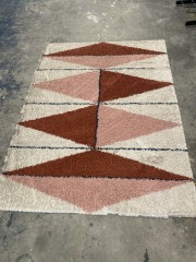 White Red and pink 5x6ft Rug